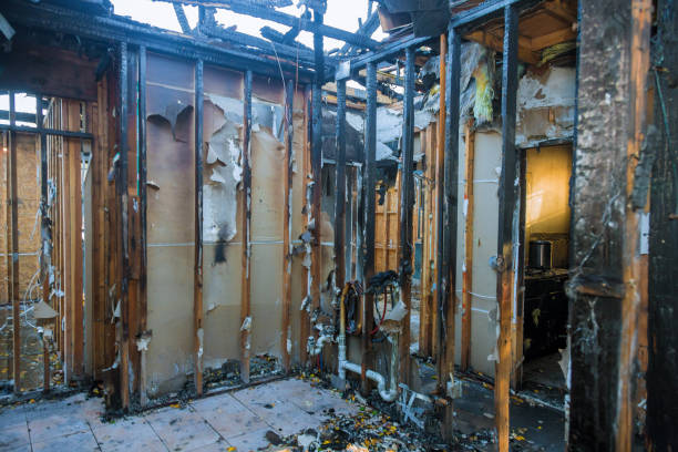Professional Fire Damage Assessment technician working in Weston, NJ